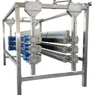 Szlachet-Stal machines for chilling, cutting, and packaging poultry products.